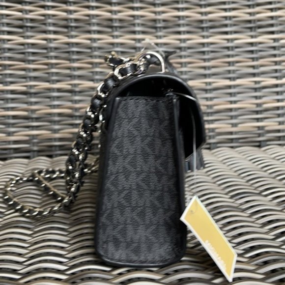 Michael Kors Rose Small Crossbody Black NWT - Picture 11 of 16